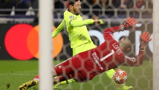 Next Story Image: Lyon draws 0-0 with Barcelona in last 16 of Champions League